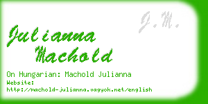 julianna machold business card